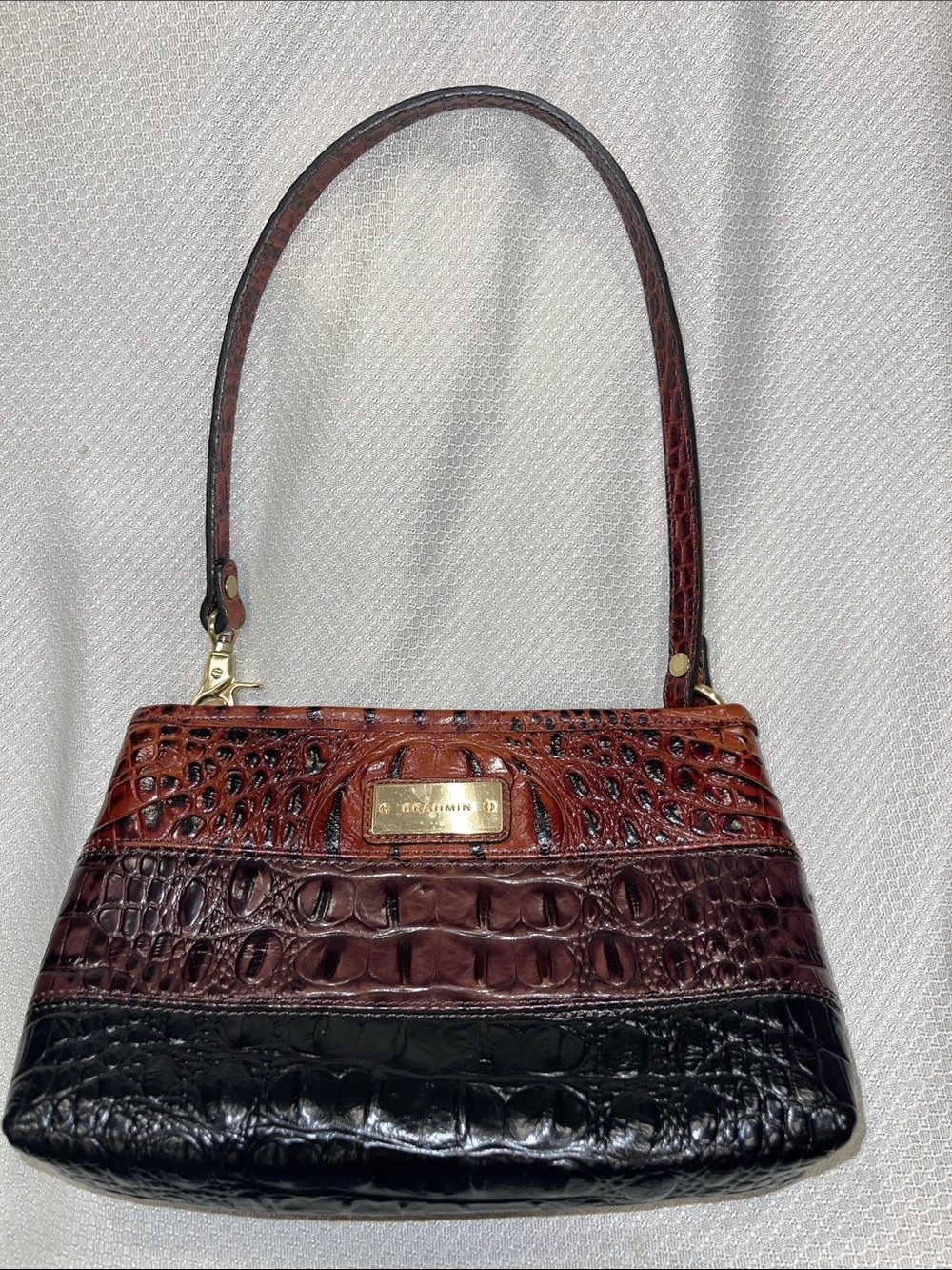 Brahmin Lorelei Shoulder Bag Melbourne Croc - PRISTINE HARDWARE